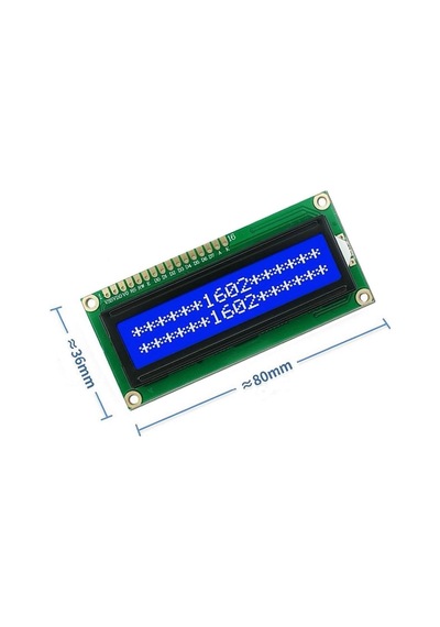 1602a 2x16 Mavi Karakter Lcd Modül Display Ekran 5v Beyaz Arka Işık 16x2 16 X 2 Standart Sol Üst