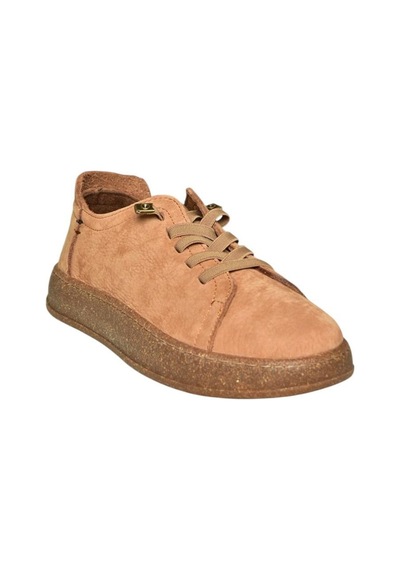 Fox Shoes V999060501 Taba Hakiki Deri Nubuk Kadın Spor Ayakkabı Sneakers Taba-nubuk