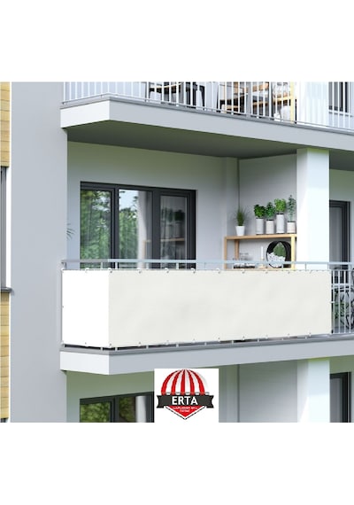6.5 Metre X 50 Cm Beyaz Renk Polyester Balkon Demiri Brandası Su Geçirmez 1.sınıf 650g Çok Renkli