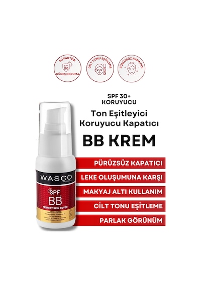 Spf 30+ Ton Eşitleyici, Besleyici, Canlandırıcı, Koruyucu Ve Kapatıcı Bb Krem Panthenol Beyaz