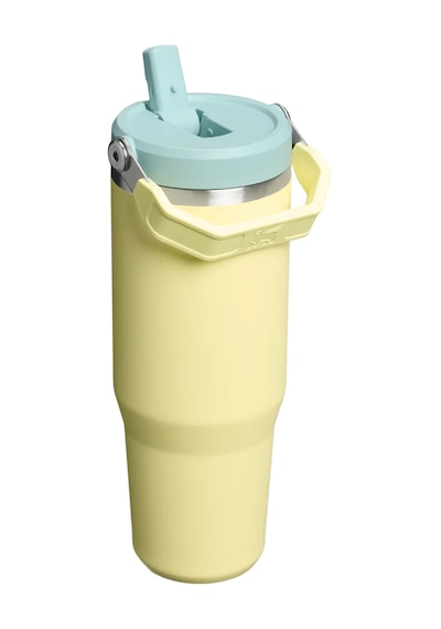 Stanley The Iceflow Flip Straw Sarı Pipetli Termos Bardak 0,89 Lt Sarı
