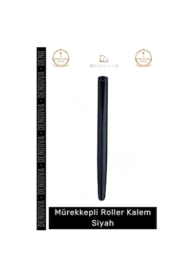 Kalem Şık Tasarım Lüks Ofis Kırtasiye Kurumsal Hediye Kaliteli Saf Mürekkepli Roller Kalem Siyah - Çok Renkli