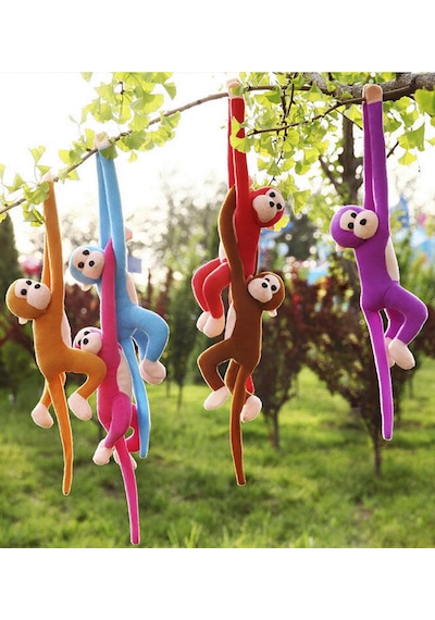 Peluş Maymun. Elleri Yapışabilen Uyku Ve Oyun Arkadaşı -70 Cm Turuncu