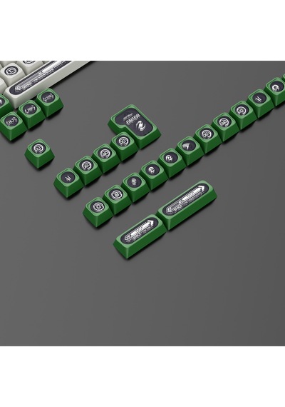 Mekanik Klavye Keycap -136 Tuşlu Yeşil-beyaz Opal Tuş Takımı