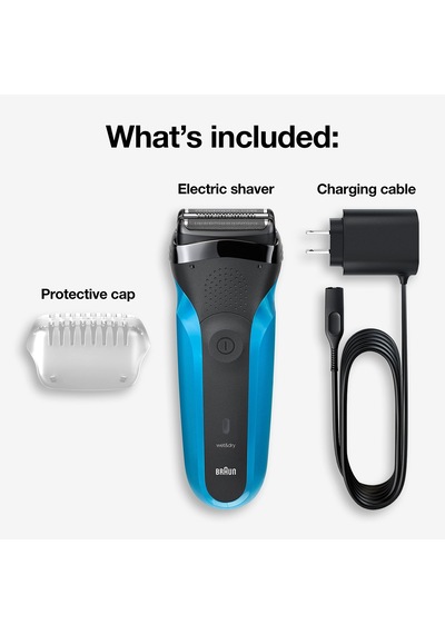 Braun Series 3 310s Şarj Edilebilir Islak&kuru Elektrikli Tıraş Makinesi, Mavi