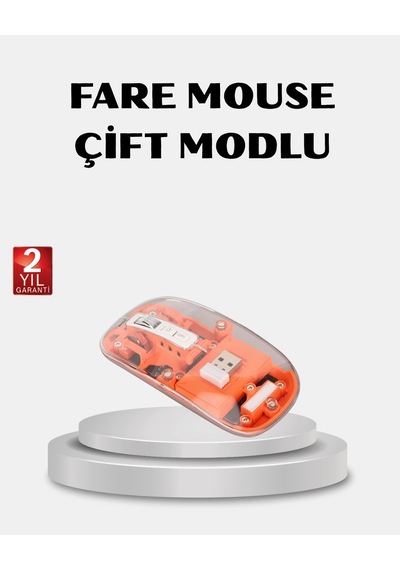 Kablosuz Çift Modlu Mouse - Bluetooth 5.0 + 2.4ghz