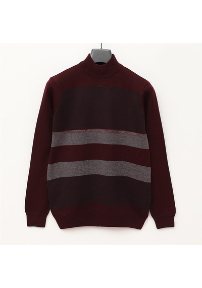 Dio Rise Erkek Şardonsuz Uzun Kol İnce Bisiklet Yaka Sweatshirt - 180981 - Koyu Bordo Koyu Bordo