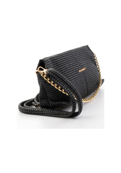 Siyah Baskı Hasır Kadın El Çantası C06650268258