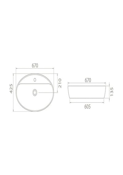 Tezgah Üstü Seramik Lavabo, 67 Cm Modern Tasarım 508 Yeşil