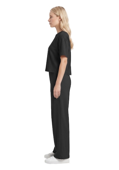 Cottonill Premium - Sway Collection Siyah Basic Yüksel Bel Modal Bol Paça Kadın Pantolon