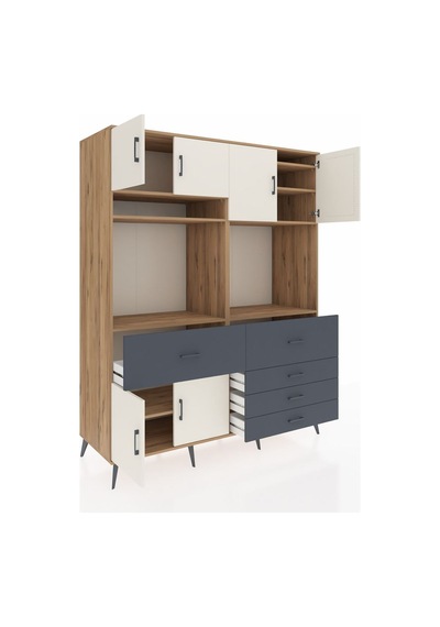 Kronos Gardrop 7 Raflı 5 Çekmeceli 6 Kapaklı 176x59x221 Çam-aytaşı/antrasit Aytaşı/antrasit Kronos Gardrop 7 Raflı 5 Çekmeceli 6 Kapaklı 176x59x221 Çam-aytaşı/antrasit Aytaşı/antrasit