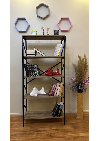 Modern Style Home Metal Kitaplık 5 Raflı Çok Amaçlı Dosya Kitap Rafı Ofis Salon Raf 150 Cm Ceviz Kahverengi Modernk02 Modern Style Home Metal Kitaplık 5 Raflı Çok Amaçlı Dosya Kitap Rafı Ofis Salon Raf 150 Cm Ceviz Kahverengi Modernk02