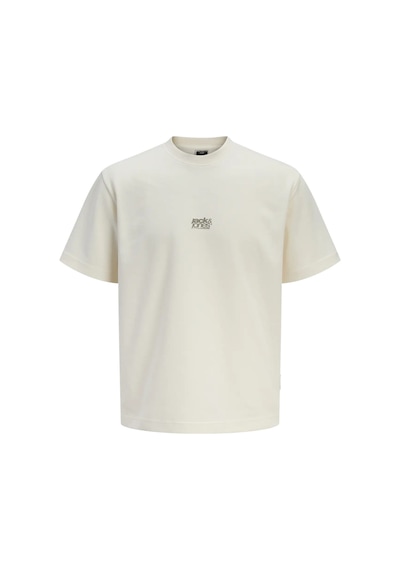 Jack & Jones Jcobreeze Front Print Tee Ss Crew Erkek T-shirt-32830 Krem