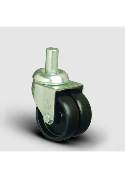 ET03MKM75 Oynak Pimli Çiftli Moblen Tekerlek Çap:75 Sanayi
