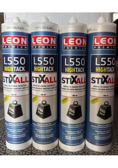 Leon Premıum Hıgh Tack Korniş Yapıştırıcı, Çok Amaçlı Güçlü Yapıştırıcı Beyaz 290 Ml 12'li 290 ML