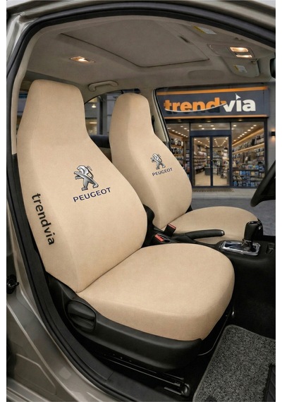 Peugeot Eski Logolu Oto Koltuk Kılıfı Ön Arka Set Penye Universal Koltuk Koruyucu Servis Kılıfı 13861694
