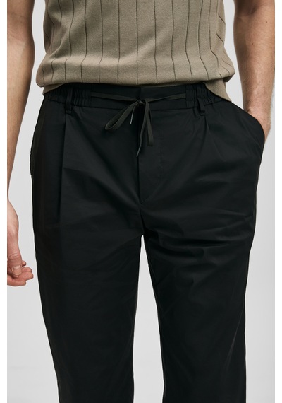 Lufian Malrıc Smart Erkek Chino Pantolon Slim Fit Siyah Siyah 111190364100100