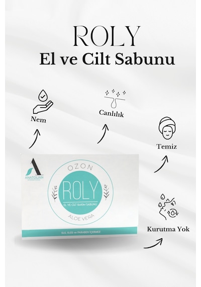Anatolian Ozon Roly Aloe Veralı El ve Yüz Bakım Sabunu 1 Adet