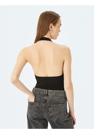 Koton Degaje Yaka Kolsuz Slim Fit Bluz Siyah 5sal30114ık Siyah