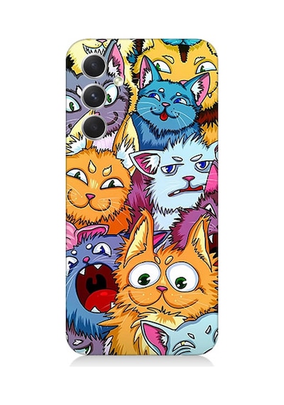 Samsung Galaxy A34 Uyumlu Silikon Kılıf Sevimli Kedi Ve Köpekler