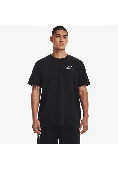 Under Armour Logo Emb Heavyweight Ss Erkek Siyah T-shirt Düz 1373997 Siyah