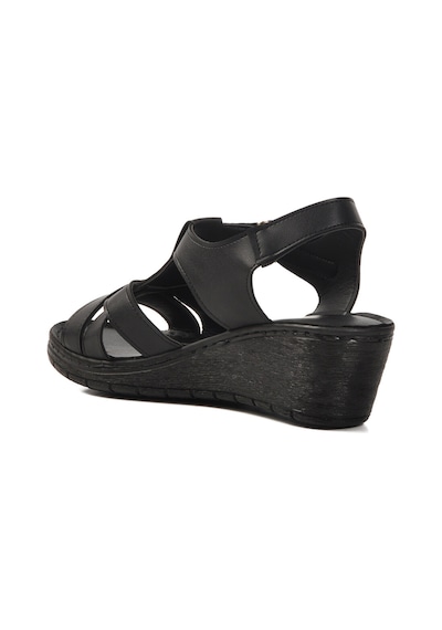 Siyah Topuklu Kadın Sandalet 673572 Z Siyah