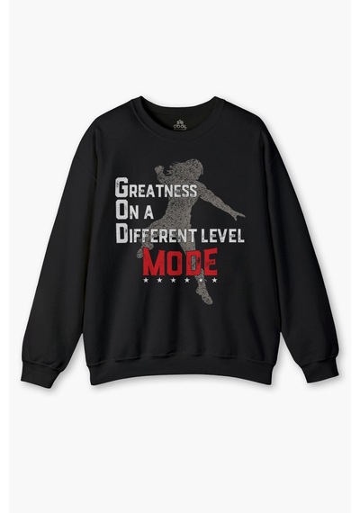 So Cool Siyah Sweatshirt God Mode Roman Reigns Amerikan Güreşi Spor Boks Sweet Baskılı Sweat Siyah