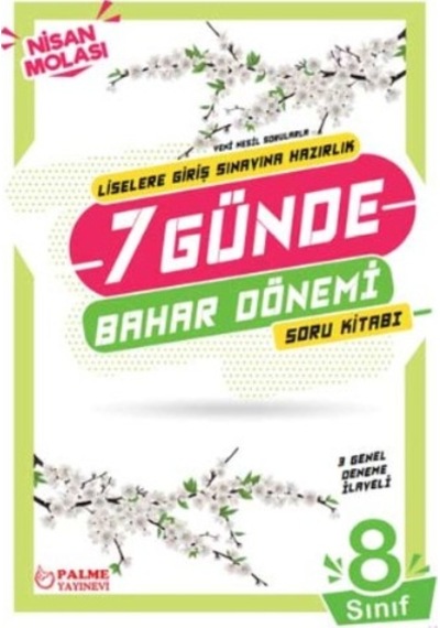 Palme 8. Sınıf LGS 7 Günde Bahar Dönemi Soru Kitabı