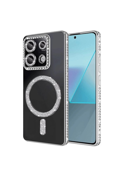 Durukar Redmi Note 13 Pro 4g Joke Simli Magneticsafe Kılıf - Gümüş