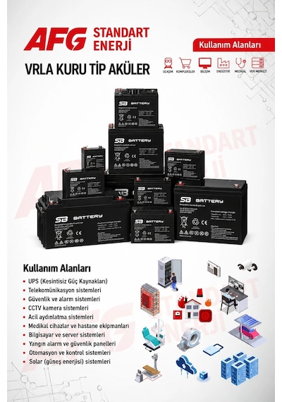 Sb Battery 12v 100 Ah Bakımsız Kuru Akü