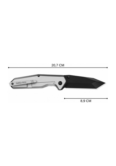 Swisstech Katlanır Kamp Cep Çakısı - Swiss+tech - St014004 Siyah