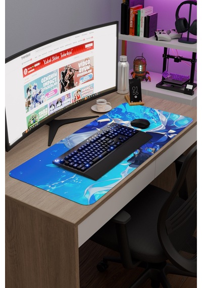 Furina Genshin Impact Anime Gacha V4 - 90x40 Xxl Gaming Mouse Pad Fare Altlığı
