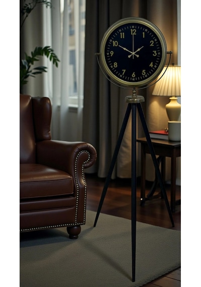 Retro Luxury Tripod Ayaklı Saat Çok Renkli
