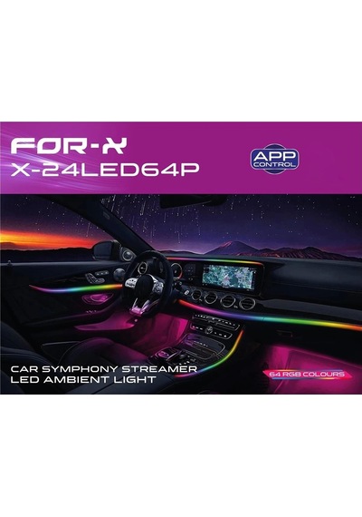 For-x X-24led64p 64 Renk Sesli Komutlu Ambians Led