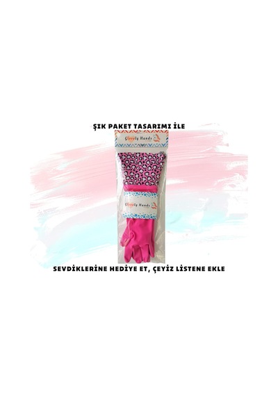 Glovely Hands Lateks Temizlik Eldiveni Ekstra Uzun Kollu, Kaymaz, Suya Dayanıklı, Pamuksu İç Dokulu, Mutfak & Ba 82171563