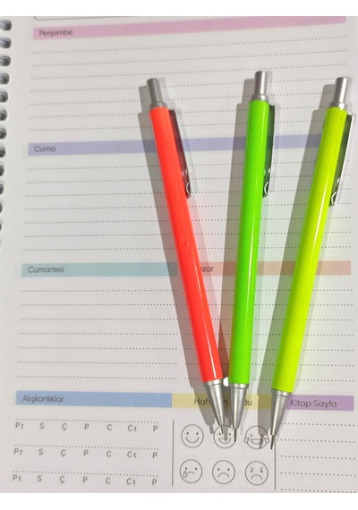 Metal Versatil Kalem Neon Renkli Uçlu Kalem 0.7 - Sarı