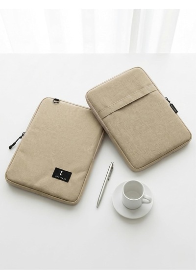 Premium Tablet Çantası Ve Organizer - İçi Cepli, Darbe Emici Koruyucu Kılıf Bej 50cm - Pelin Otu Yok - L Beden 40-59 Kg