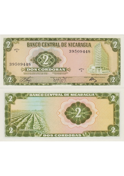 Nikaragua 2 Kordoba 1972 Çil.