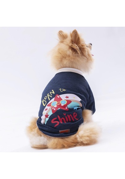 Pawstar Lacivert Shine Kedi Köpek Sweati Kıyafeti