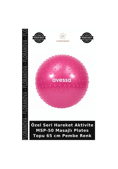 Özel Seri Hareket Aktivite Msp-50 Masajlı Plates Topu 65 Cm Pembe Renk