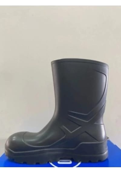 Techno Boots Poliüretan Soğuğa Dayanıklı Kısa Çelik Burunlu Siyah Çizme Siyah
