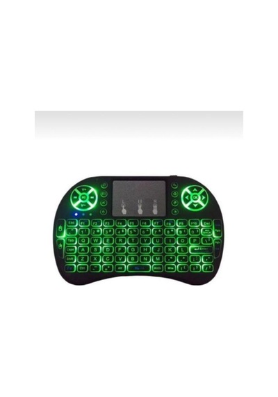 Zhltools Işıklı Mini Klavye Mouse Smart Tv Box Pc Şarjlı Oyuncu Klavye