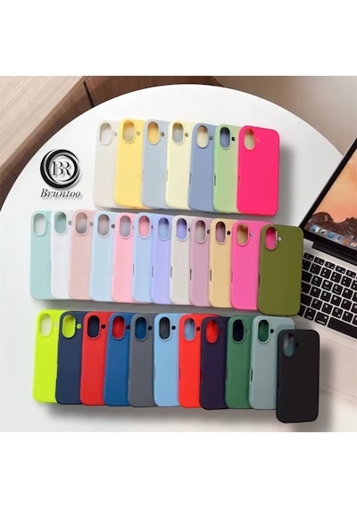 Apple Uyumlu iPhone 17 Kılıf Kamera Çıkıntılı Yumuşak Silikon İçi Kadife Lansman Kapak . Siyah