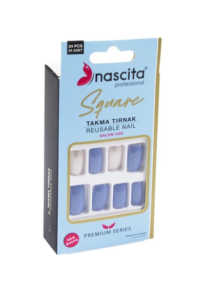 Nascita Square Takma Tırnak Renkli 24 Lü Set Nasnaıl00161