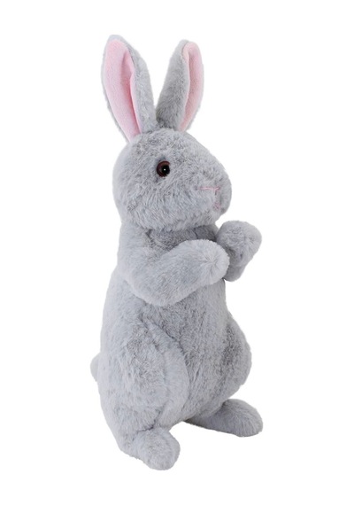 Neco Plush Tavşan 35 Cm - Gri Renk Çok Renkli