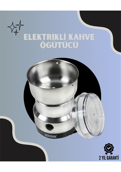 Paslanmaz Çelik Kahve Değirmeni Düşük Gürültü Yüksek Devir Fındık Ve Tahıl İçin Uygun Gri