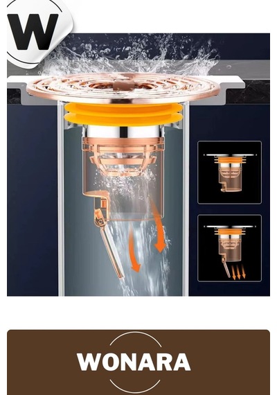 Deluxe Seri Standart Dn40-dn50 Borularıyla Uyumlu Banyo Geri Akış Koku Önleyici Gider Aparatı