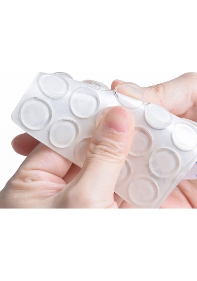 Yapışkanlı Cam Tutucu Şeffaf 22 Mm 15 Li Mobilya Raf Ses Tutucu Belirtilmemiş