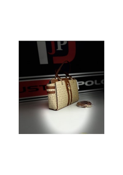 Just Polo Kadın Siyah Taba Gofraj Kabartma Desenli Mıknatıslı Çıtçıt Kapama El Çantası Mh4031mh Siyah - Taba 77590661
