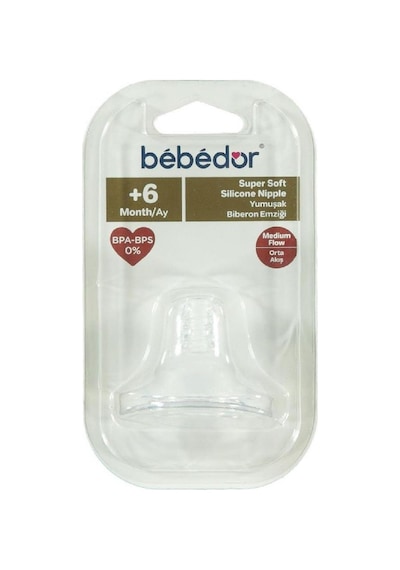Bebedor Silikon Yumuşak Biberon Emziği 6+ Orta Akış 332